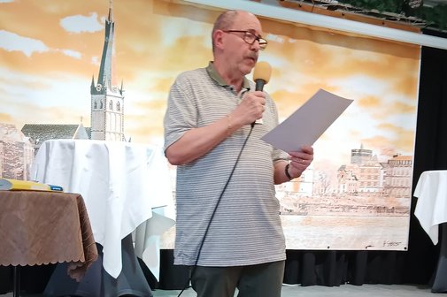 Herr Wachtel bei der Eröffnung des Sommerfest