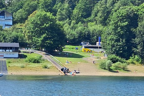 Eine Anlegestelle auf dem Biggesee