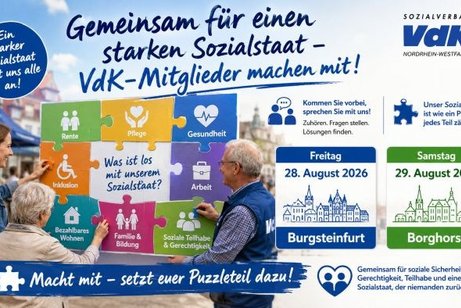 Vorbericht &bdquo;Jedes Teil z&auml;hlt!&ldquo; &ndash; Gemeinsam f&uuml;r einen starken Sozialstaat - 28. u. 29. Aug. 26