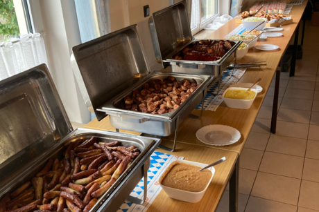 Das bayerische Buffet schmeckte allen hervorragend Das Buffet