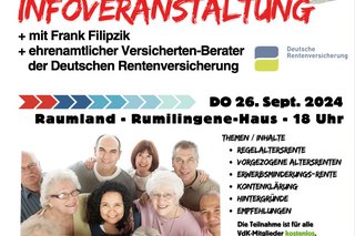 Plakat Infoveranstaltung RENTEN 2024