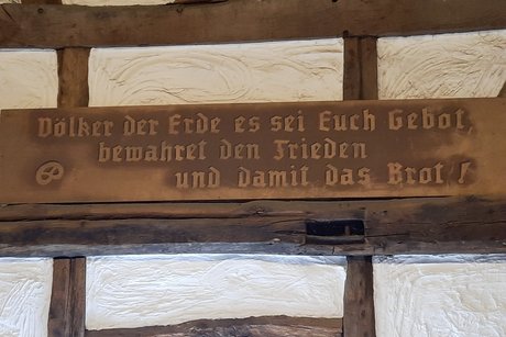 Leitspruch im Backhaus