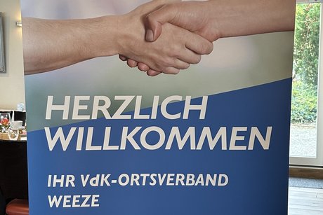 Das Banner des Ortsverbandes Weeze