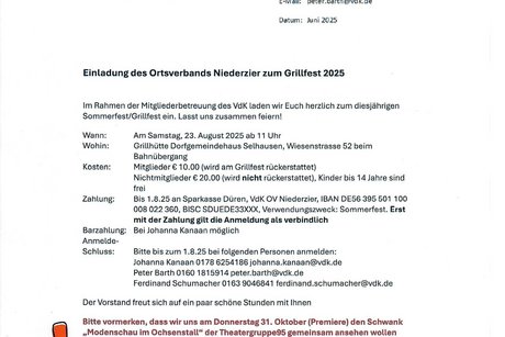 Grillfest Ortsverband Niederzier 2025