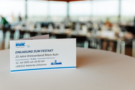 Einladungskarte zum Festakt