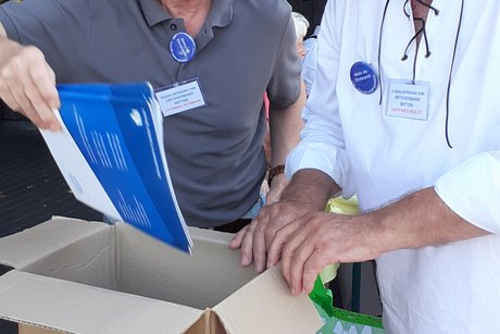 Material wird gesichtet