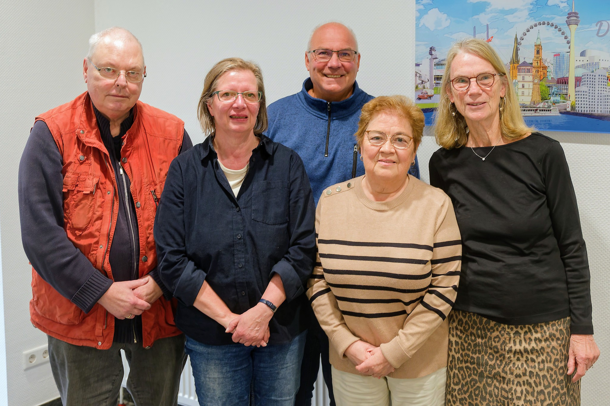 Vorstand des OV Gerresheim: Von links: Ralf Holzberg: Beisitzer Anke Holzberg: Schriftführerin Gerd Naschke: Stellv. Vorsitzender Helga Falivene: Beisitzerin und Beauftragte der Frauen Signe Heusch-Mißmahl: stellv. Schriftführerin OV Gerresheim