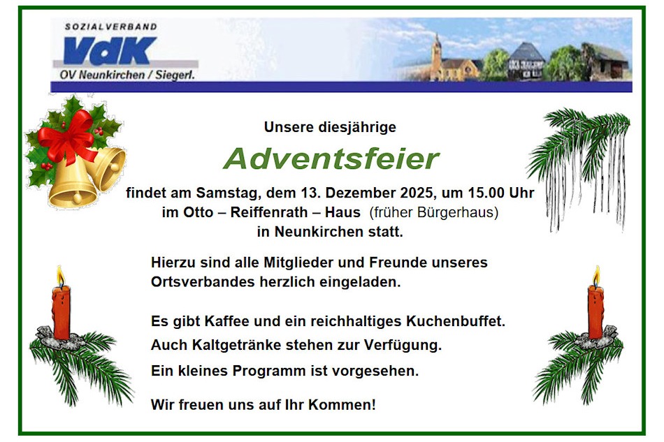 Advents- u. Weihnachtsfeier 2025