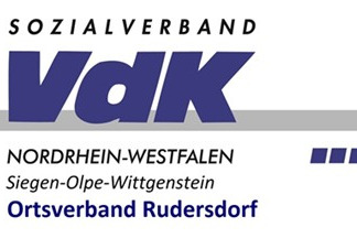 Unter dem VdK-Logo wird der KV Siegen-Olpe-Wittgenstein und der Ortsverband Rudersdorf dargestellt.