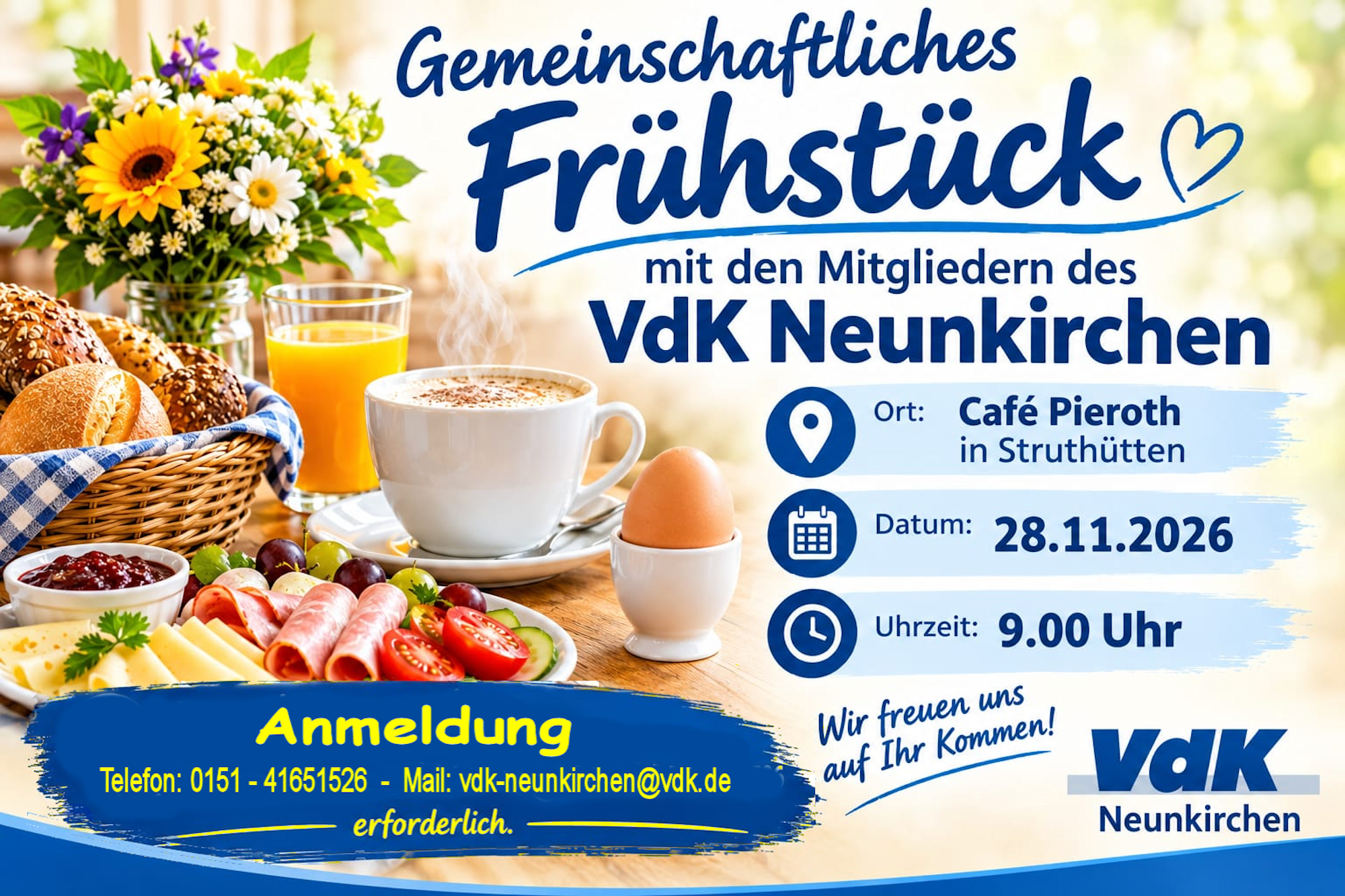 Einladung zum gemeinsamen Fr&uuml;hst&uuml;ck