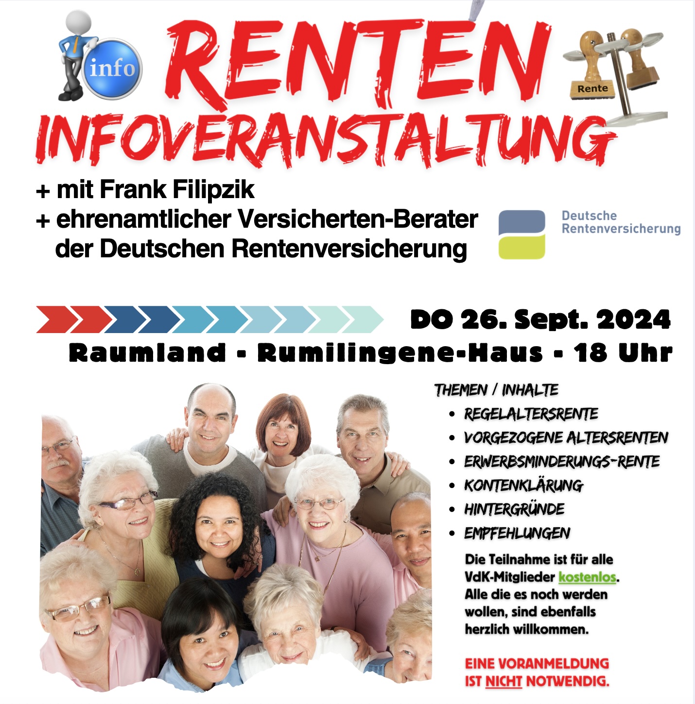 Plakat Infoveranstaltung RENTEN 2024