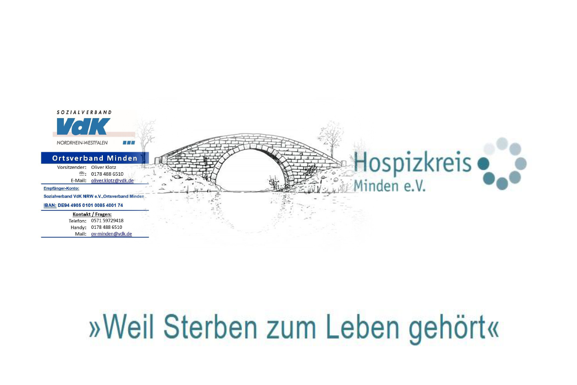 VdK Ortsverband-Minden baut eine Br&uuml;cke zum "Hospizkreis Minden e. V."