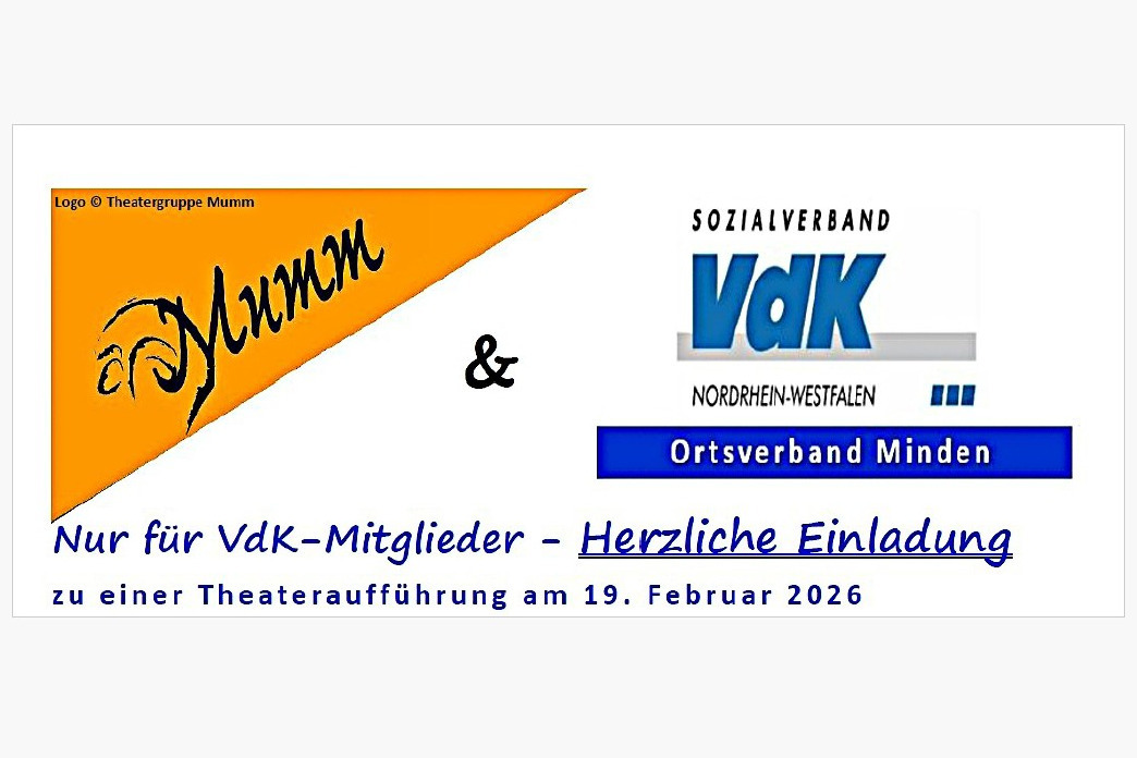 Einladung Theatergruppe Mumm & VdK Ortsverband-Minden