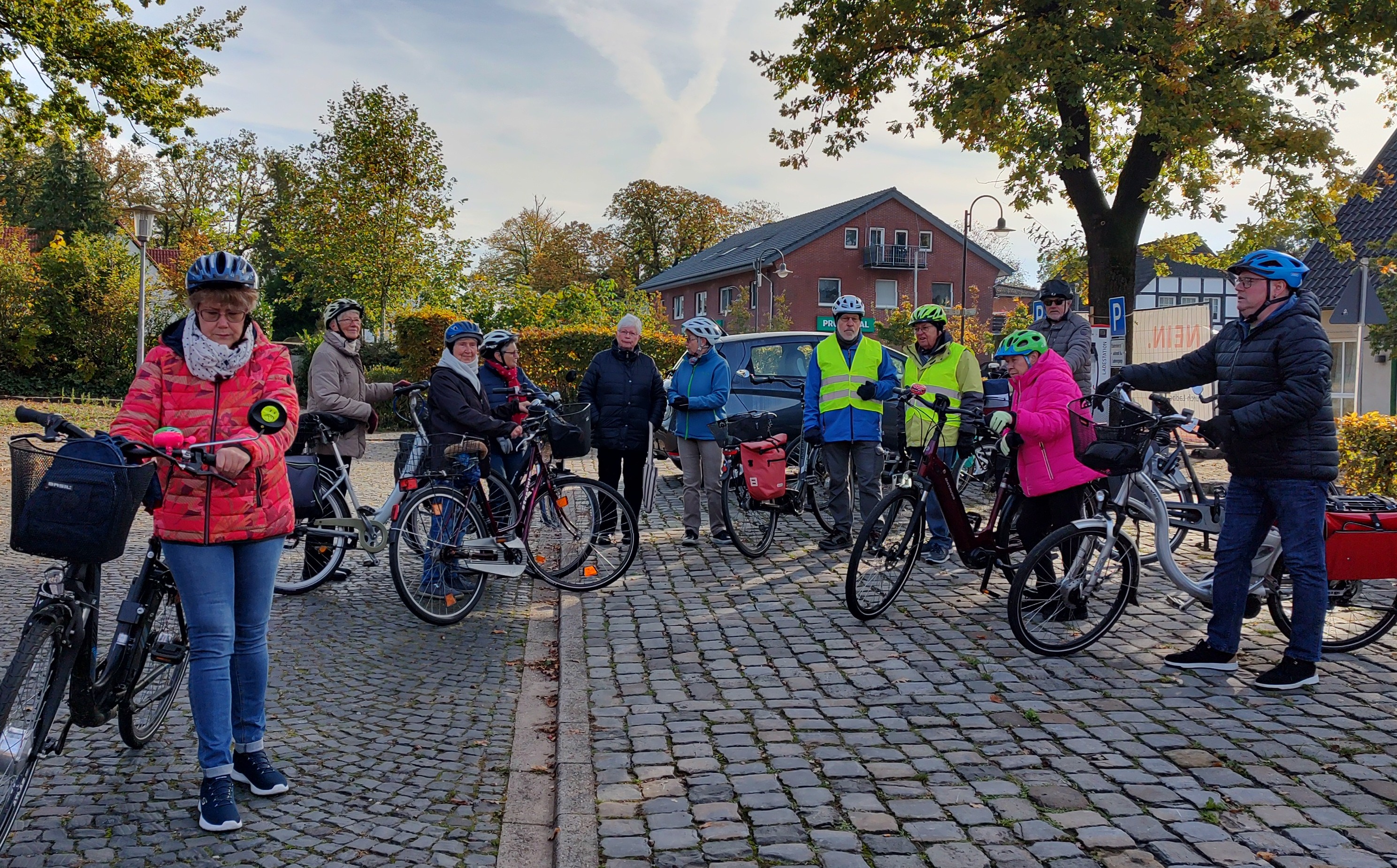 Radfahrer am Startpunkt