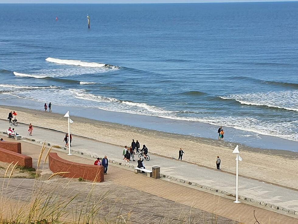Blick auf die Strandpromenade von Norderney