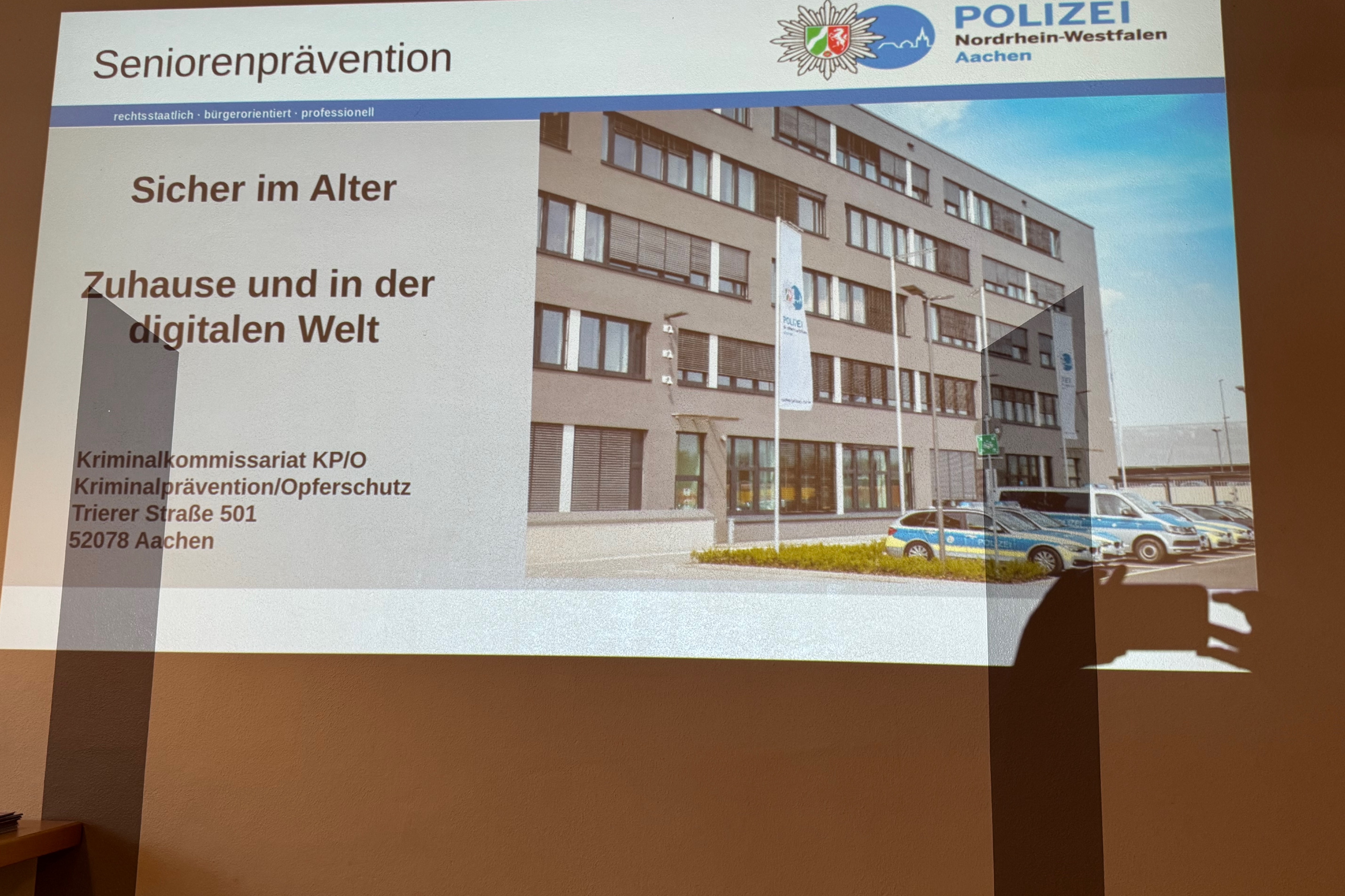 Seniorenprävention Deckblatt zur Präsentation