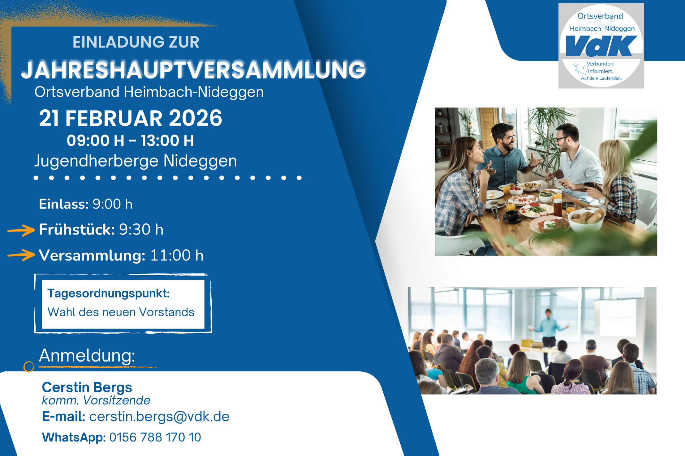 Einladung zur Jahreshauptversammlung OV Heimbach-Nideggen Einladung zur Jahreshauptversammlung OV Heimbach-Nideggen am 21.02.2026