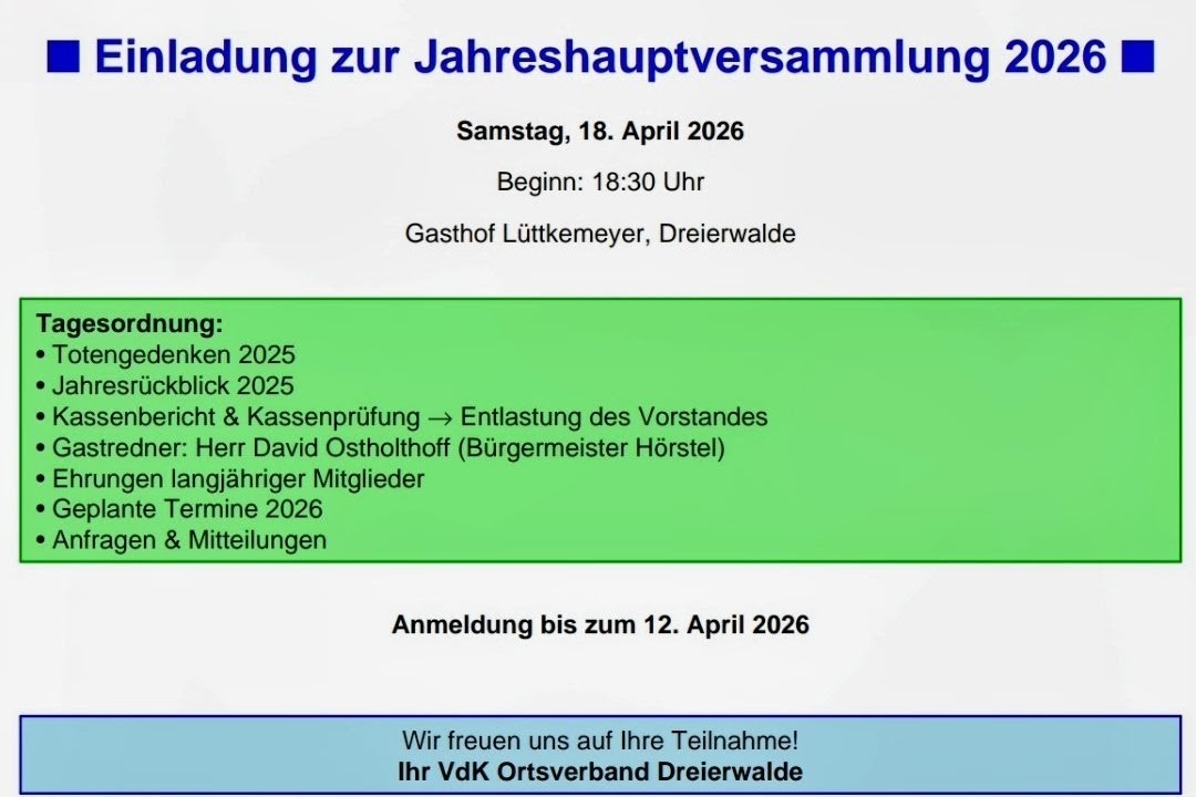 Schriftliche Einladung