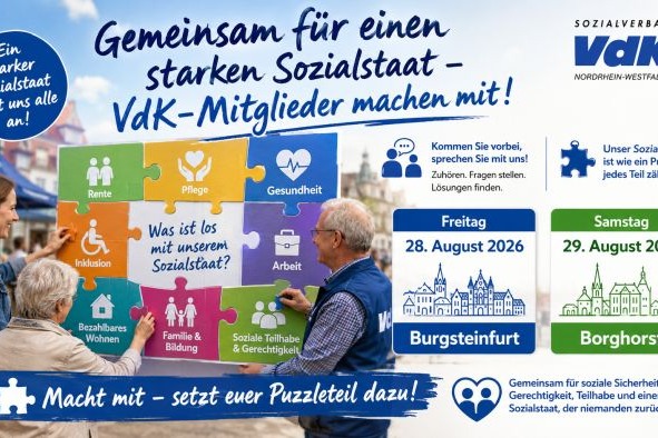 Vorbericht &bdquo;Jedes Teil z&auml;hlt!&ldquo; &ndash; Gemeinsam f&uuml;r einen starken Sozialstaat - 28. u. 29. Aug. 26