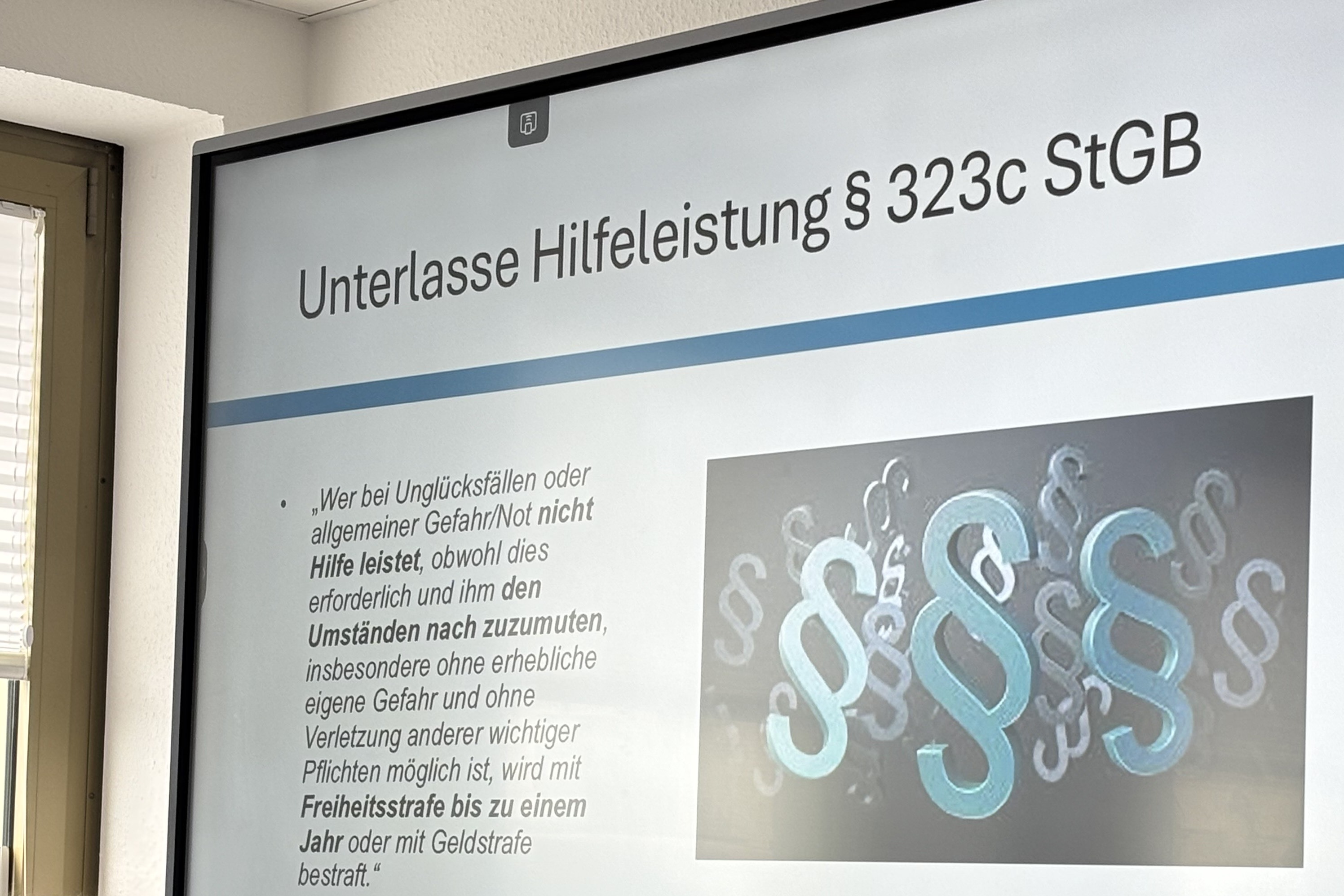 Power-Point-Pr&auml;sentation Unterlassene Hilfeleistung