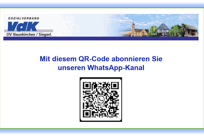Mit diesem QR-Code zu unserem WhatsApp-Kanal Mit diesem QR-Code zu unserem WhatsApp-Kanal