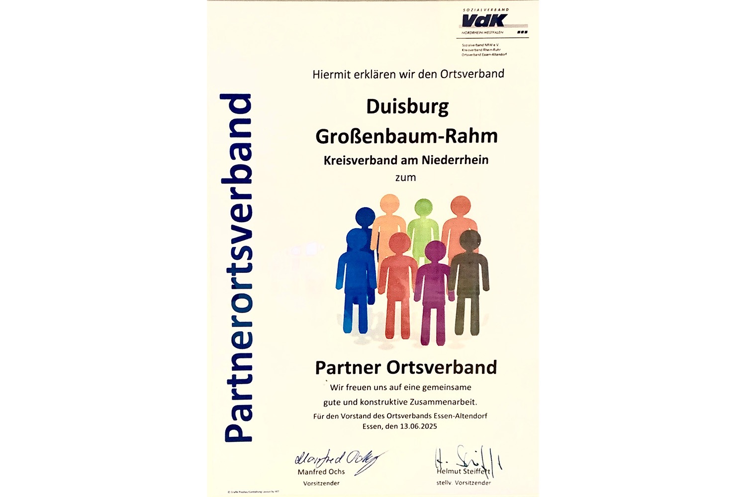 Urkunde: Partnerortsverband