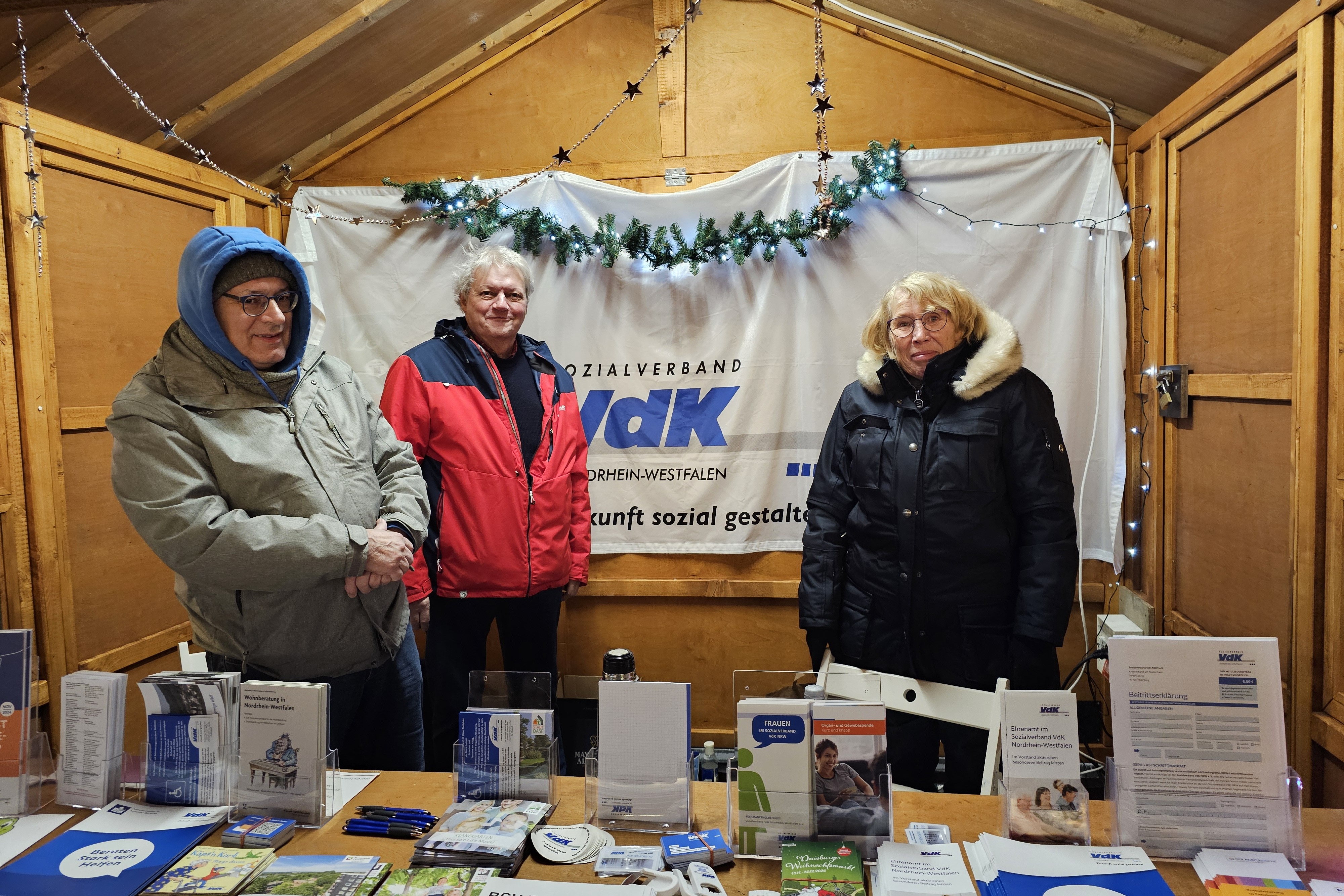 Stand auf dem Duisburger Weihnachtsmarkt