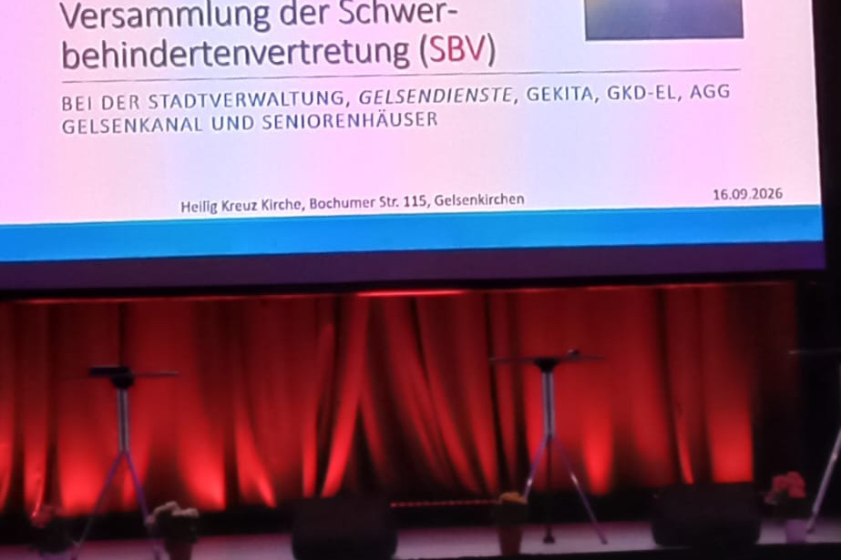 Schwerbehindertenversammlung Infostand
