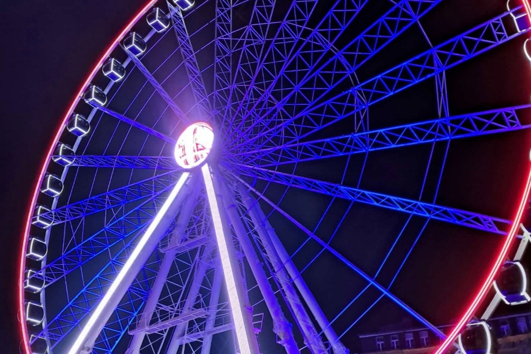 Riesenrad am Burgplatz Riesenrad am Burgplatz in der Düsseldorfer Altstadt
