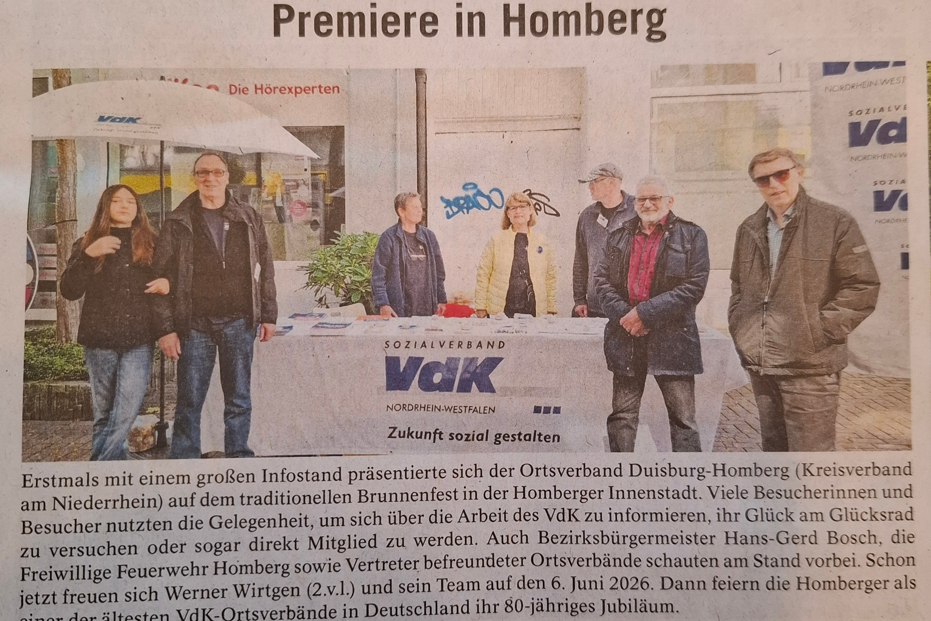 👉 Die Fotos vom Infostand und den vielen Begegnungen auf dem Brunnenfest zeigen die lebendige Atmosph&auml;re und das gro&szlig;e Interesse an der Arbeit des Ortsverbandes.
